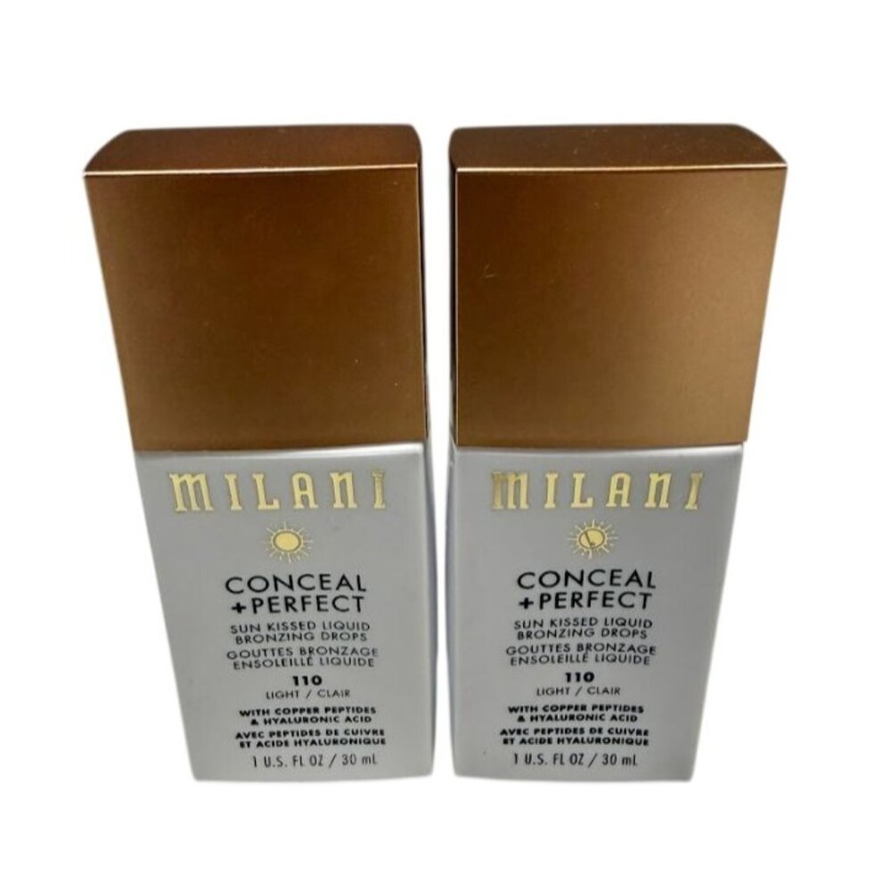 Milani Conceal + Perfect Sun Kissed Liquid Bronzing Drops Set Of 2